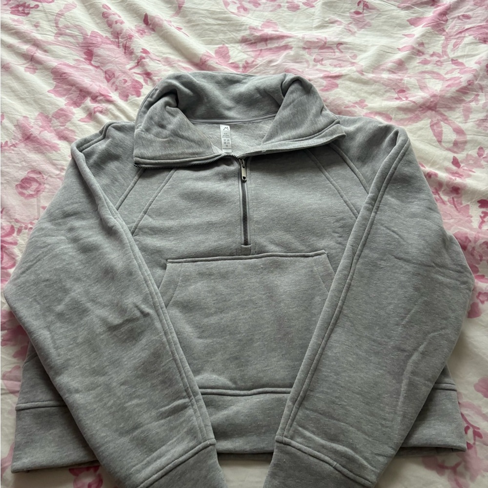Gray Quarter-Zip Men's Sweater
